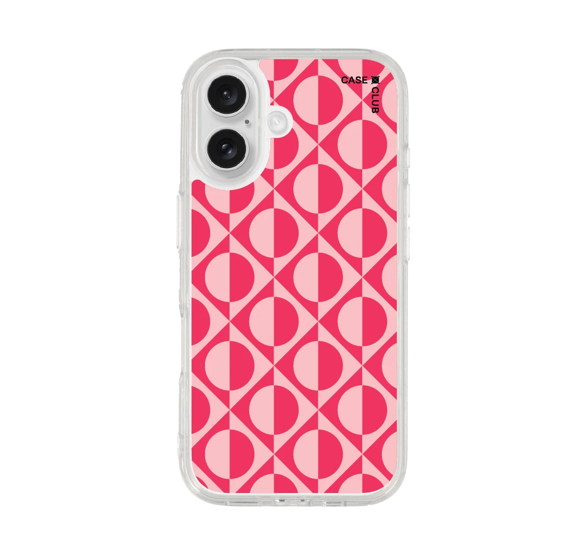 red & pink contrast geometry